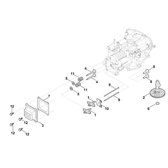 Picture of H - Camshaft, valves EVC 200.0 (EVC200-0001)