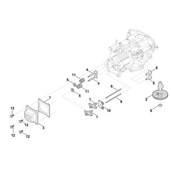 Picture of H - Camshaft, valves EVC 200.0 (EVC200-0001)