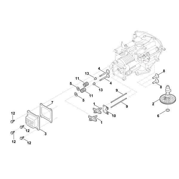 Picture of H - Camshaft, valves EVC 200.1 (EVC200-0002)