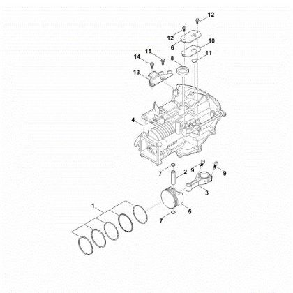 Picture of C - Crankcase, piston, connecting rod EVC 200.3 C (EVC200-0005)
