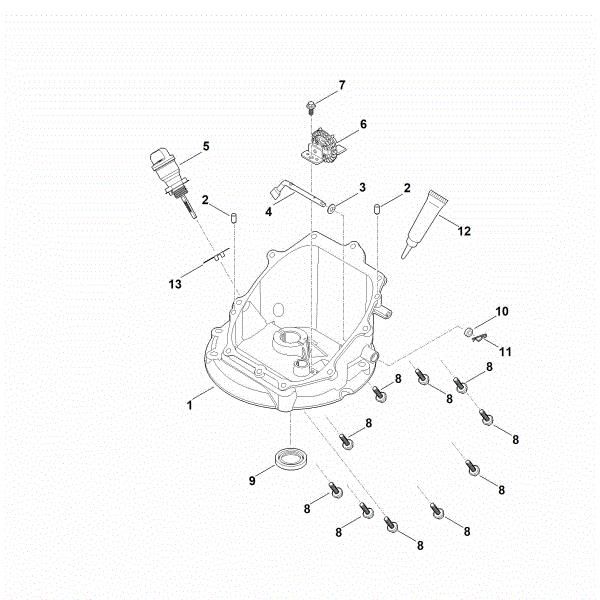 Picture of J - Governor gear, oil pan EVC 200.3 C (EVC200-0005)