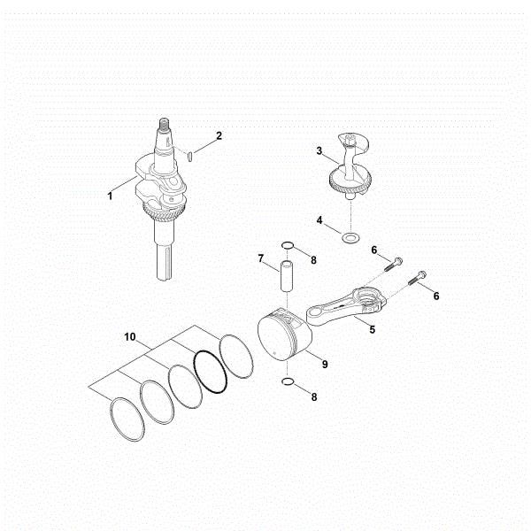 Picture of D - Crankshaft, piston EVC 2000.0 (EVC2000-0001)