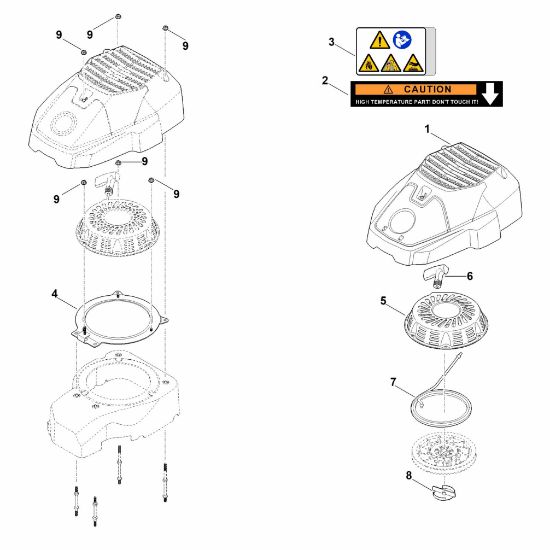 Picture of K - Starting system, fan housing EVC 2000.0 (EVC2000-0001)