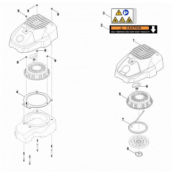 Picture of K - Starting system, fan housing EVC 2000.0 (EVC2000-0001)