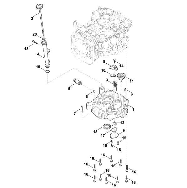 Picture of J - Governor gear, oil pan EVC 4000.0 (EVC4000-0001)