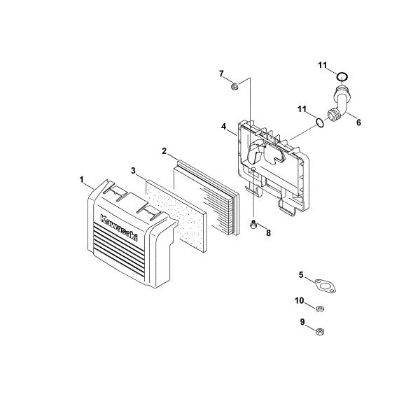 Picture of J - Air filter/ Exhaust FH430V-AS54