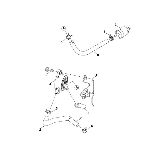 Picture of K - Fuel hose/ Filter FH430V-AS54