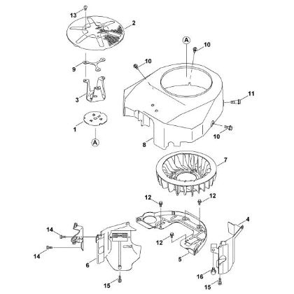 Picture of F - Cover/ Fan wheel FH580V-AS51