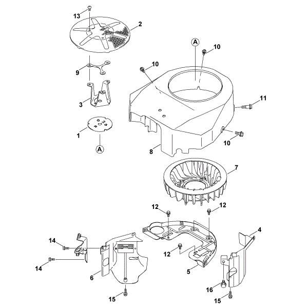 Picture of F - Cover/ Fan wheel FH580V-AS51