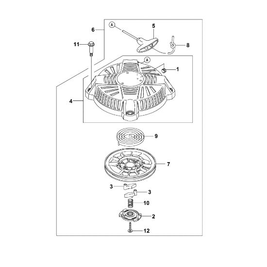 Picture of L - Fan cover with rewind starter FJ180V-AM80