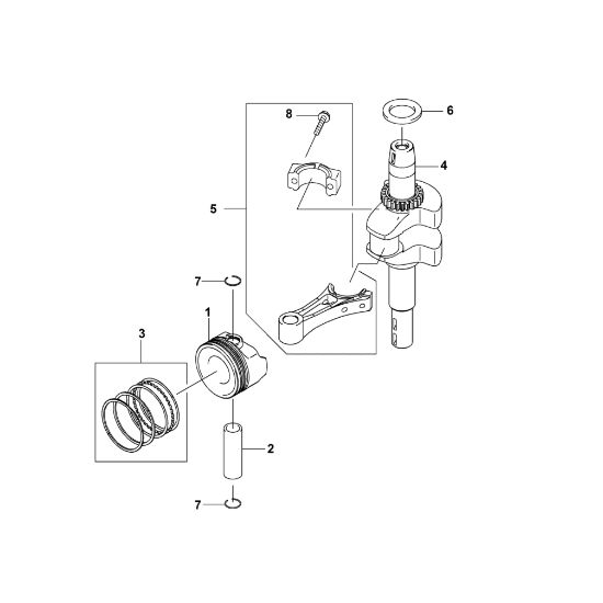 Picture of C - Piston/ Crankshaft FJ180V-AM93
