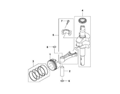 Picture of C - Piston/ Crankshaft FJ180V-AS51