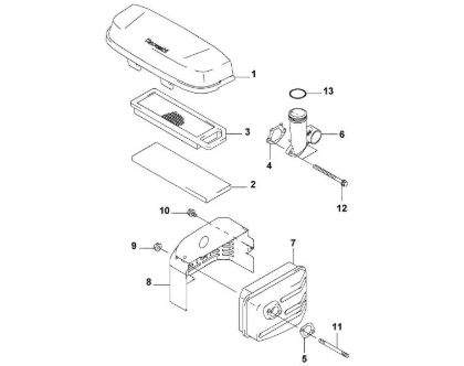 Picture of J - Air filter/ Exhaust FJ180V-AS51