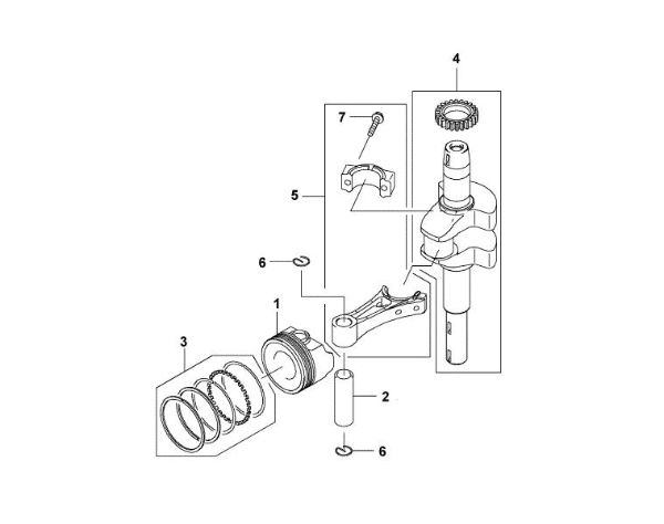 Picture of C - Piston/ Crankshaft FJ180V-BS51
