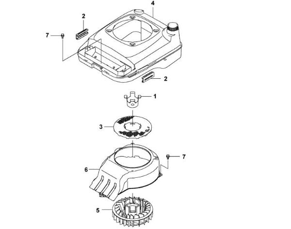 Picture of F - Cover/ Fan wheel FJ180V-BS61
