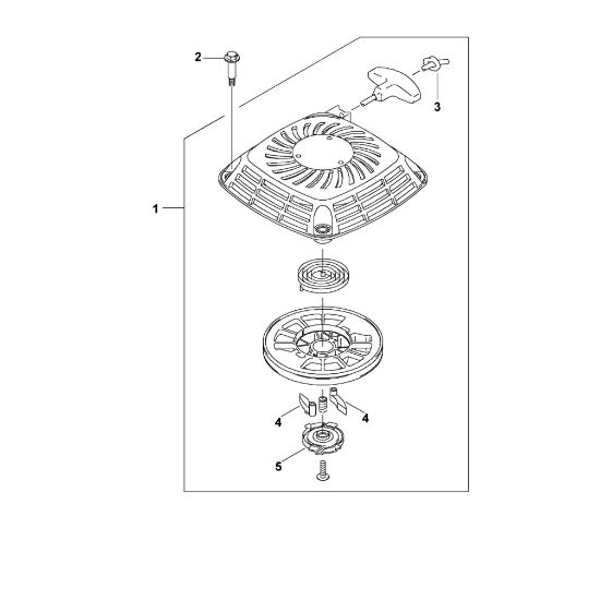 Picture of L - Fan cover with rewind starter FJ180V-BS61