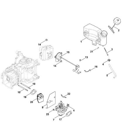 Picture of G - Carburettor, fuel line HD675 (HD675-3013)