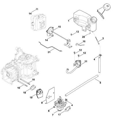 Picture of G - Carburettor, fuel line HD775 (HD775-3026)