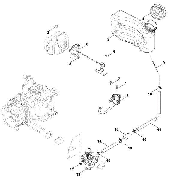 Picture of G - Carburettor, fuel line XT-6 (XT149-0213)
