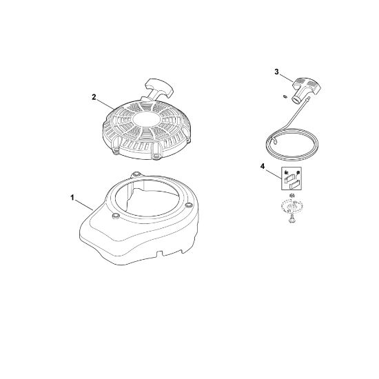 Picture of L - Fan cover, starter device XT-6 (XT149-0213)