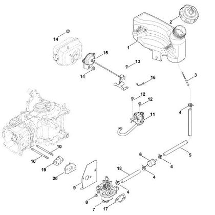 Picture of G - Carburettor, fuel line XT-6 (XT149-0213) (2011)
