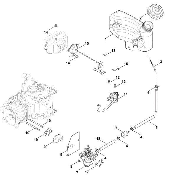 Picture of G - Carburettor, fuel line XT-6 (XT149-0213) (2011)