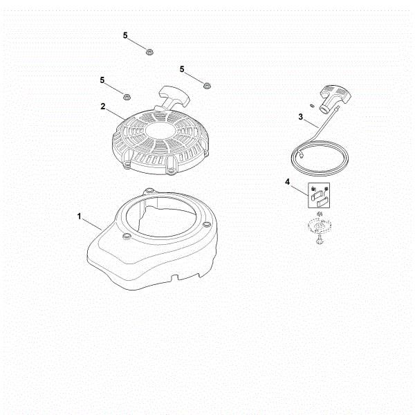 Picture of L - Fan cover, starter device XT-675 (XT675-2046)
