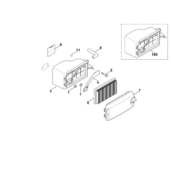 Picture of B - Air filter XT-675 (XT675-2047)