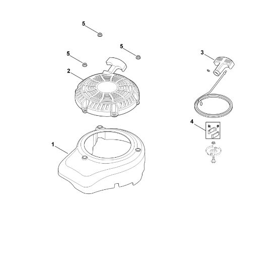 Picture of L - Fan cover, starter device XT-675 (XT675-3052)