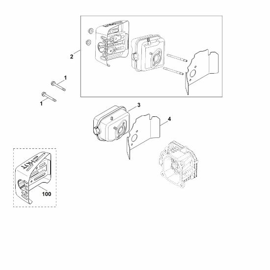 Picture of F - Exhaust XT-675 (XT675-3069)