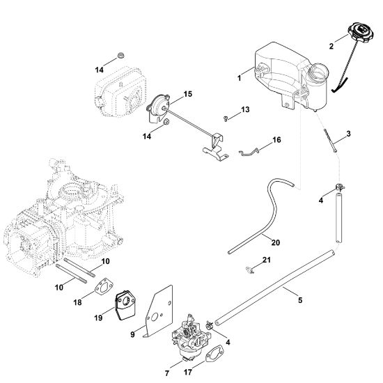 Picture of G - Carburettor, fuel line XT-675 (XT675-3069)