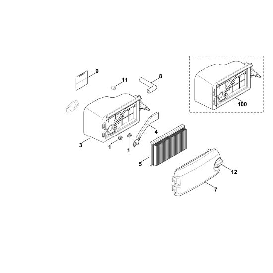 Picture of B - Air filter XT-675 (XT675-3098)