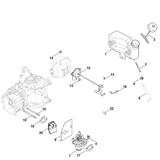 Picture of G - Carburettor, fuel line XT-675 (XT675-3109)
