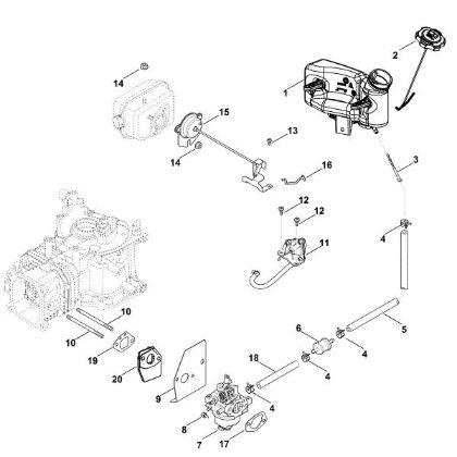 Picture of G - Carburettor, fuel line XT-800 (XT800-0032)