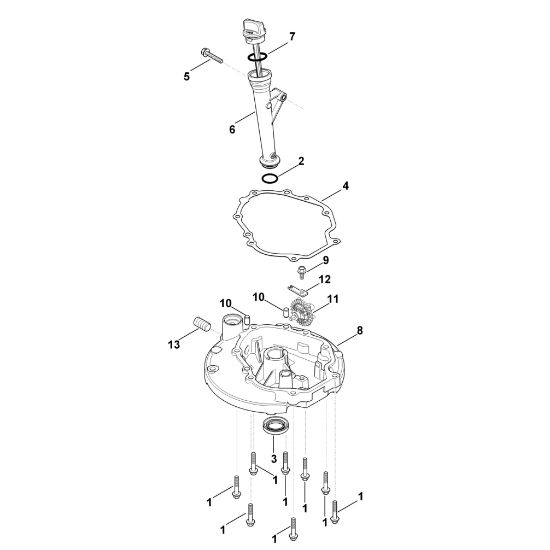 Picture of K - Lubrication system, oil pan XT-800 (XT800-0032)