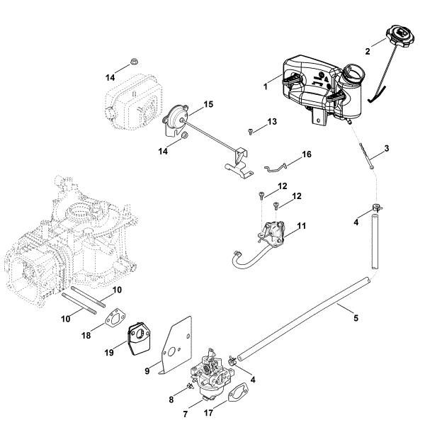 Picture of G - Carburettor, fuel line XT-800 (XT800-0036)
