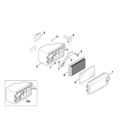 Picture of B - Air filter XT-800 (XT800-2052)