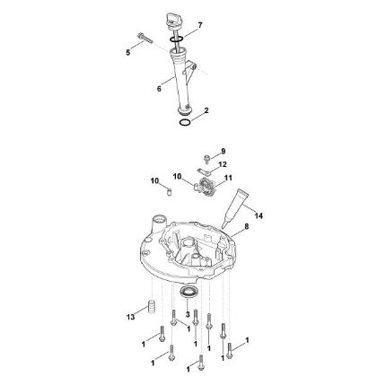 Picture of K - Lubrication system, oil pan XT-800 (XT800-2053)