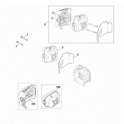 Picture of F - Exhaust XT-800 (XT800-3086)
