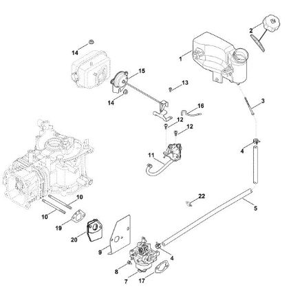 Picture of G - Carburettor, fuel line XT-800 (XT800-3086)
