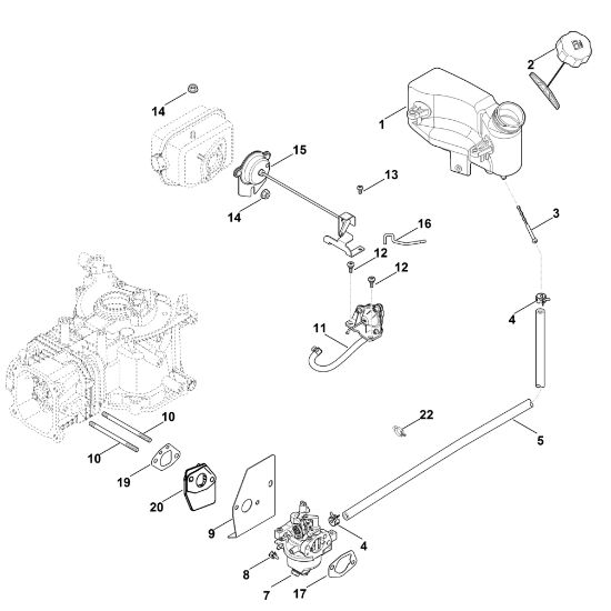 Picture of G - Carburettor, fuel line XT-800 (XT800-3086)