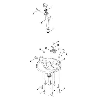 Picture of K - Lubrication system, oil pan XT-800 (XT800-3086)