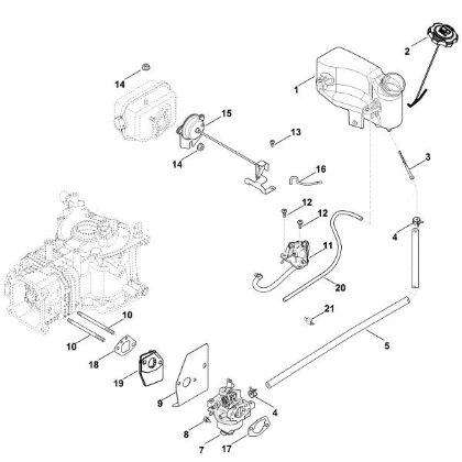 Picture of G - Carburettor, fuel line XT-800 (XT800-3087)