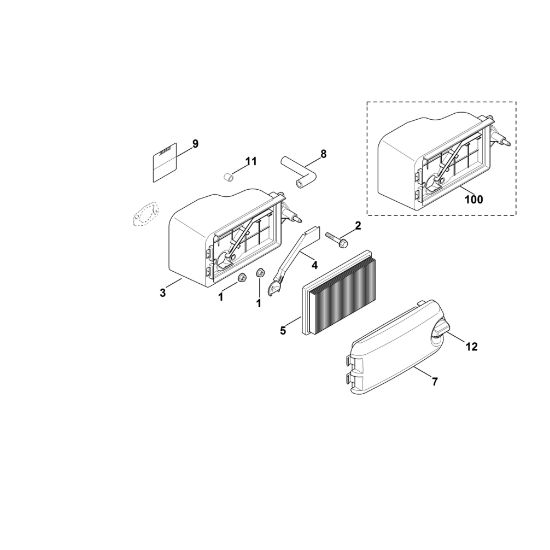 Picture of B - Air filter XT-800 (XT800-3088)