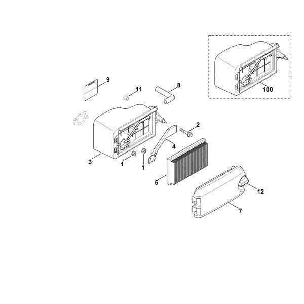 Picture of B - Air filter XT-800 (XT800-3089)