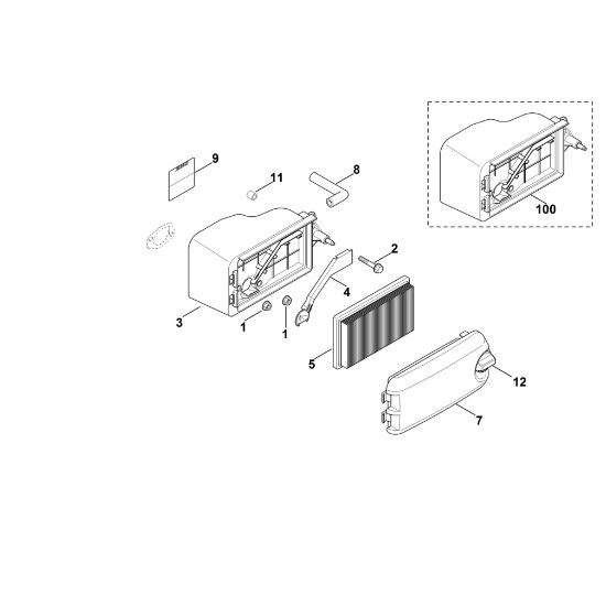 Picture of B - Air filter XT-800 (XT800-3090)