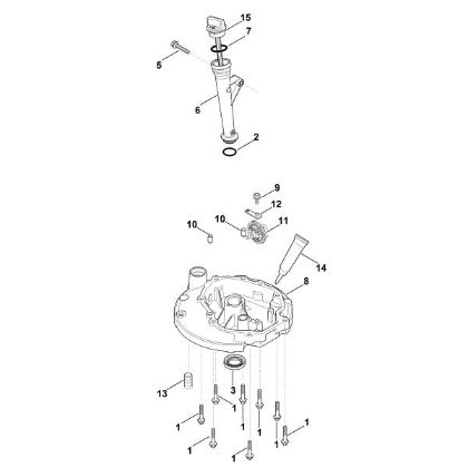 Picture of J - Lubrication system, oil pan XT-800 (XT800-3090)