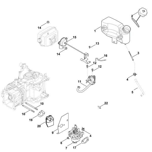 Picture of G - Carburettor, fuel line XT-800 (XT800-3091)