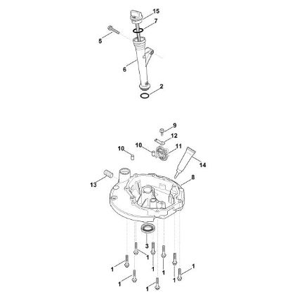 Picture of K - Lubrication system, oil pan XT-800 (XT800-3091)