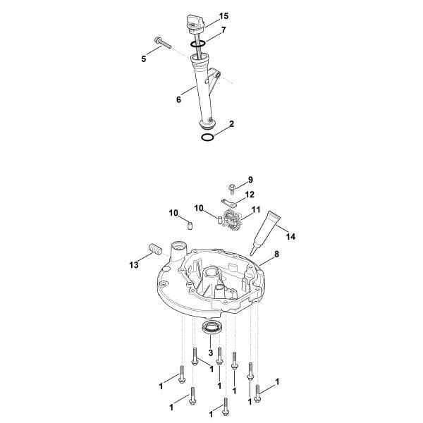 Picture of K - Lubrication system, oil pan XT-800 (XT800-3091)